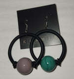 Load image into Gallery viewer, KLAMIR - RUBBER EARRING W/MURANO GLASS BEADS
