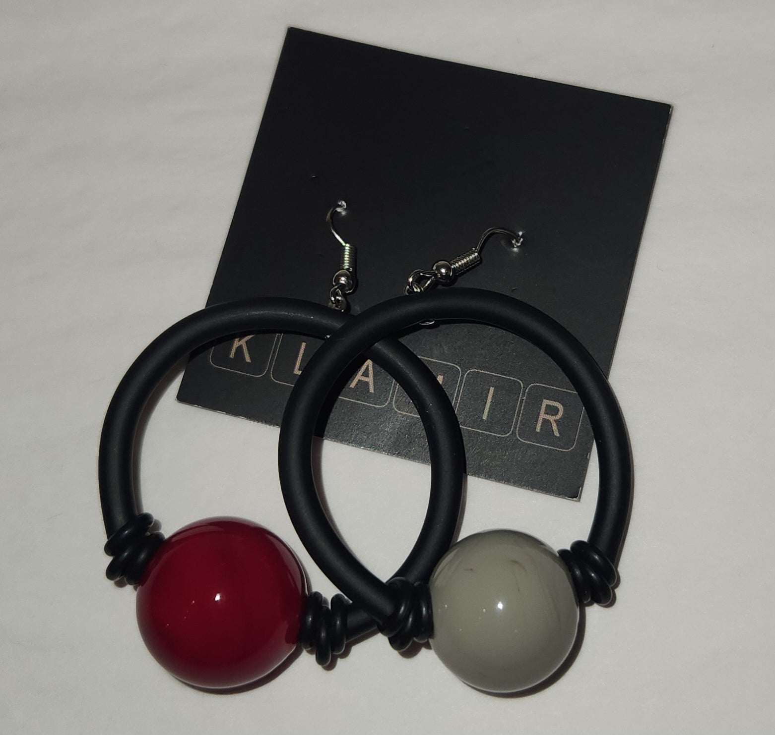 Rubber Earring W/murano Glass Beads - Suttles & Seawinds