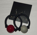 Load image into Gallery viewer, KLAMIR - RUBBER EARRING W/MURANO GLASS BEADS
