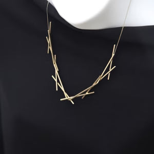 Sixes and Sevens Necklace - Satin Gold - Suttles & Seawinds