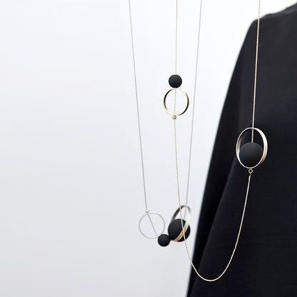 Spindles Necklace - Gold Black - Suttles & Seawinds