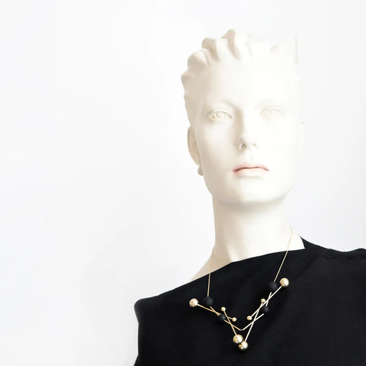 VERA NECKLACE - GOLD BLACK