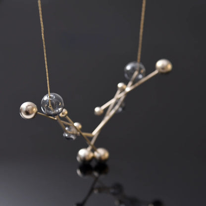 Vera Necklace - Gold Grey - Suttles & Seawinds