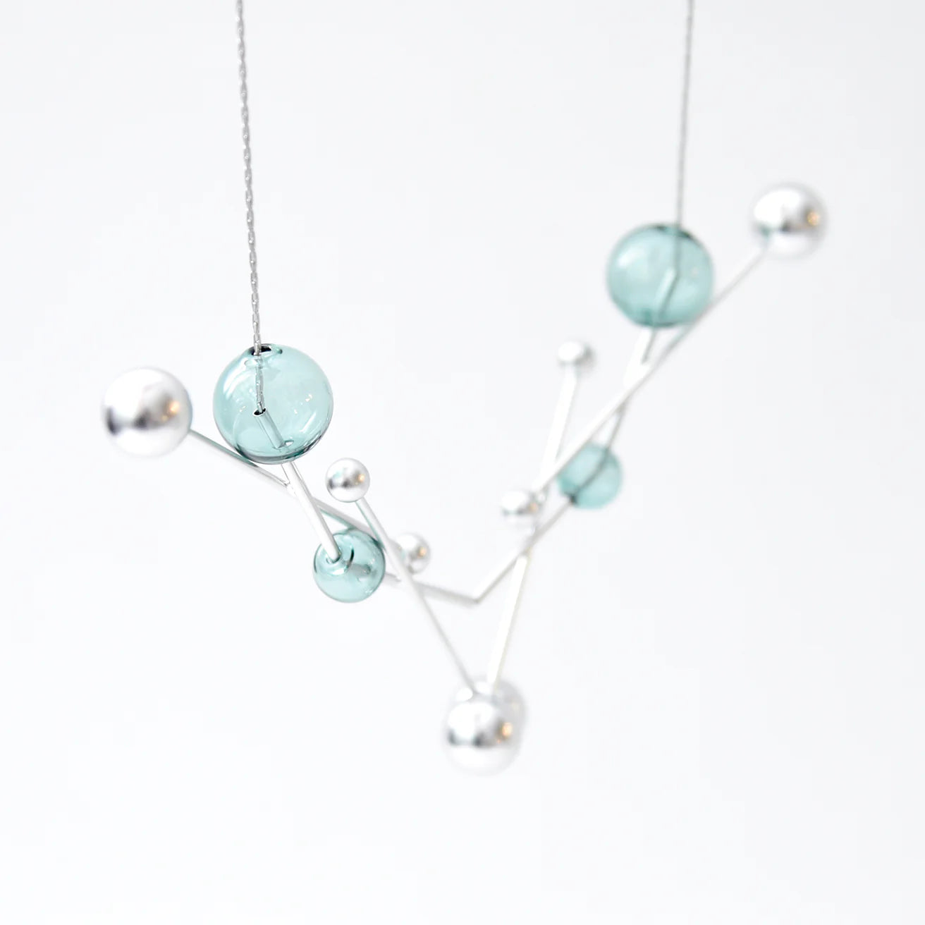 Vera Necklace - Silver Aqua