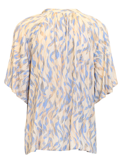 Short Sleeve Printed Blouse - Suttles & Seawinds