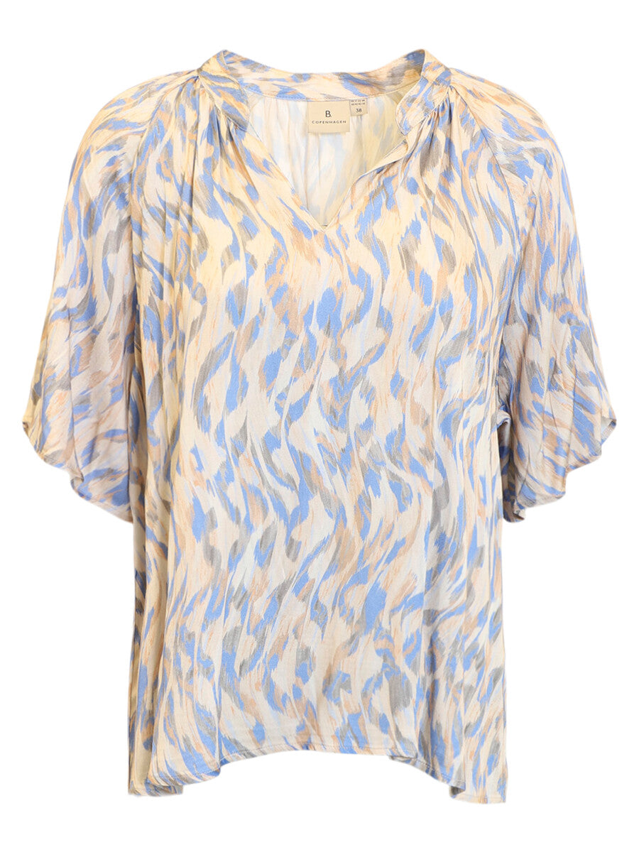 Short Sleeve Printed Blouse