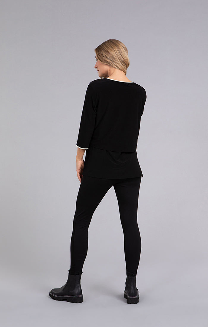 SYMPLI - TIPPED GO TO CROPPED T  3/4 SLEEVE
