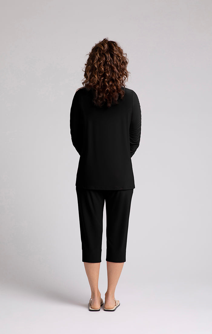SYMPLI - REVELRY TOP W/RUCHED SLEEVE