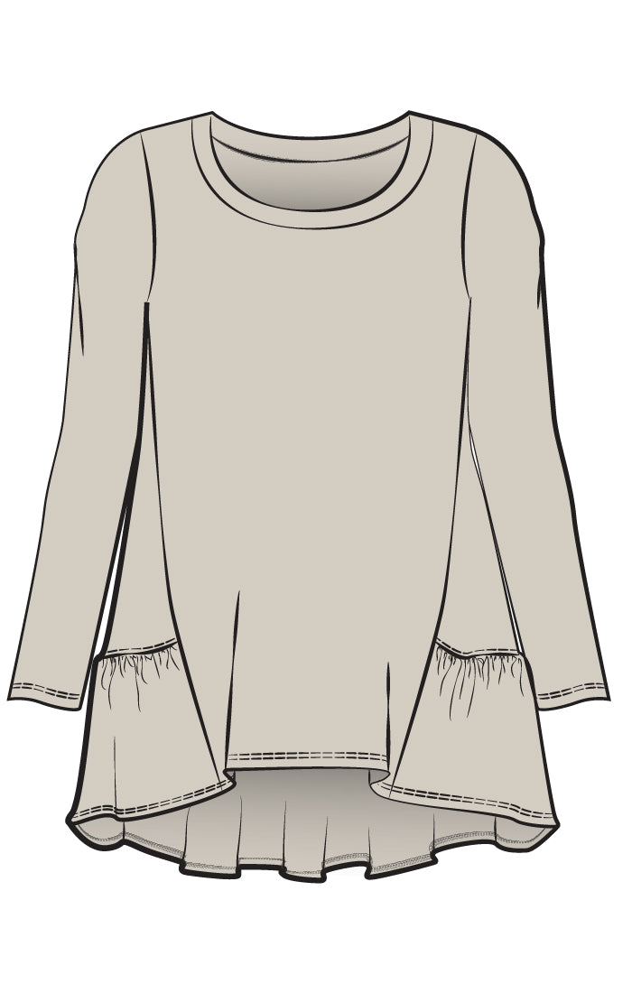 SYMPLI - FLIRTY PEPLUM TOP