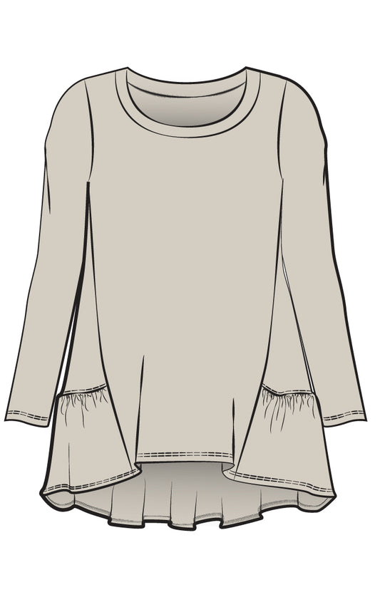 SYMPLI - FLIRTY PEPLUM TOP