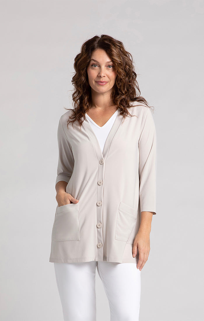 SYMPLI - CLASSIC BUTTON CARDIGAN