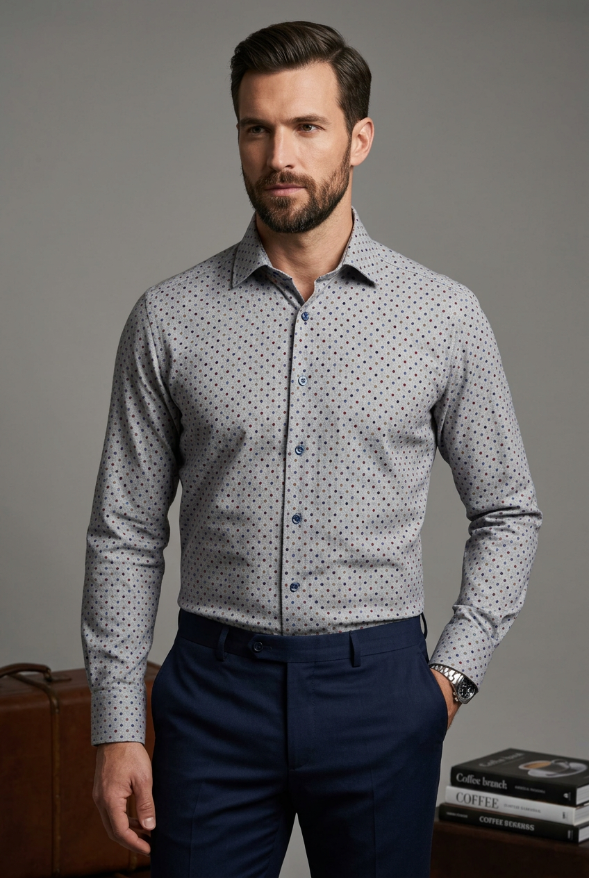 Long Sleeve Shirt Polkadot