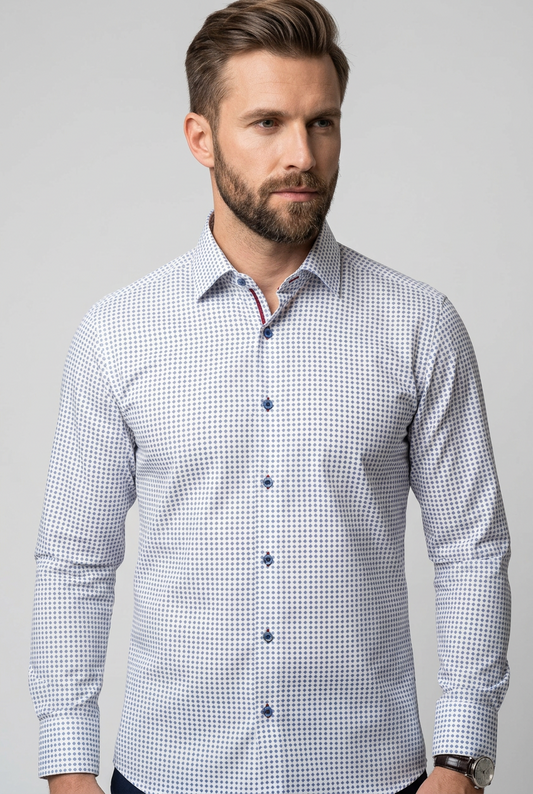 Long Sleeve Shirt Diamond Pattern