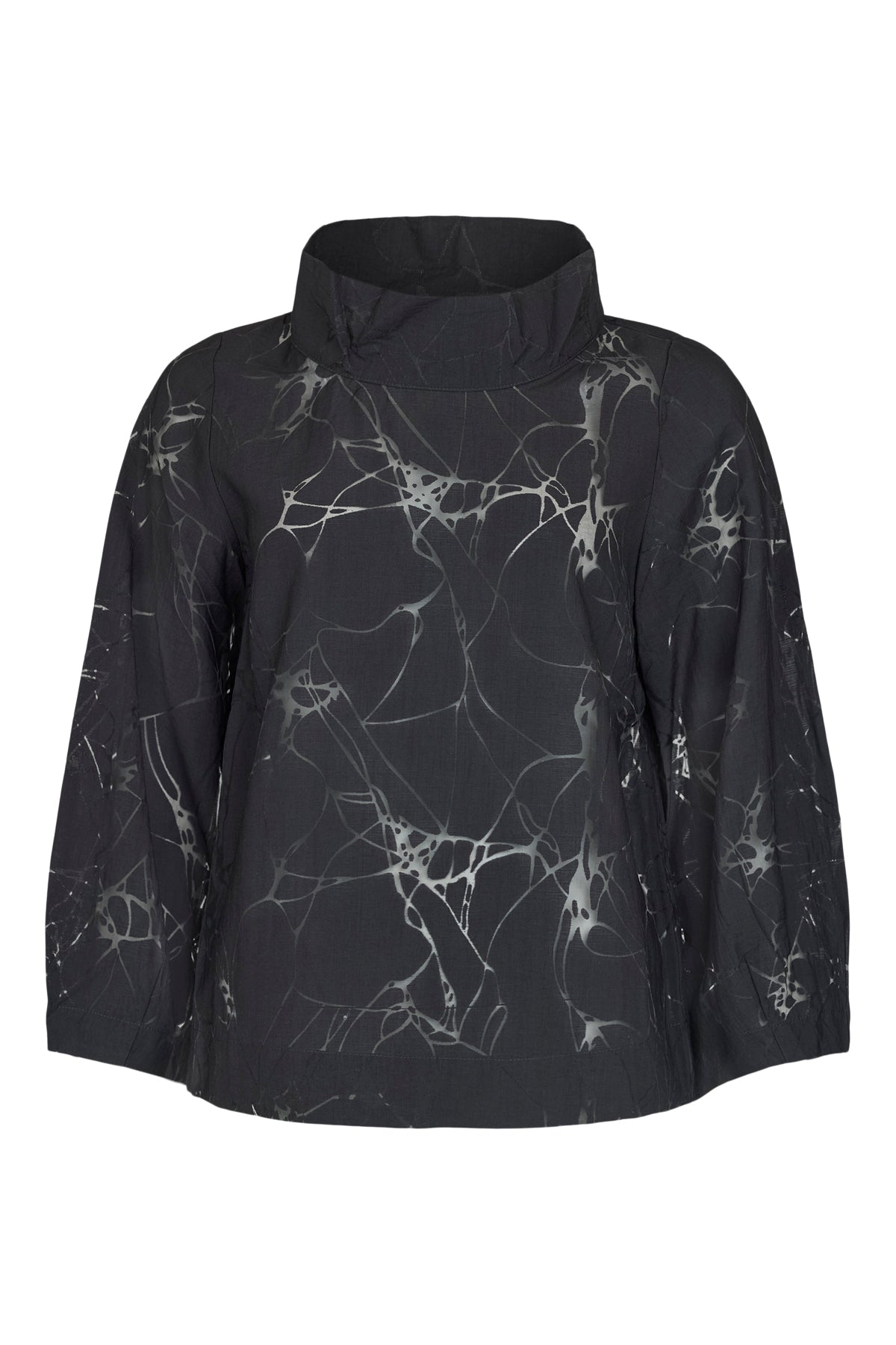 3/4 Sleeve Burnout Cowl Top