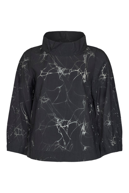3/4 Sleeve Burnout Cowl Top