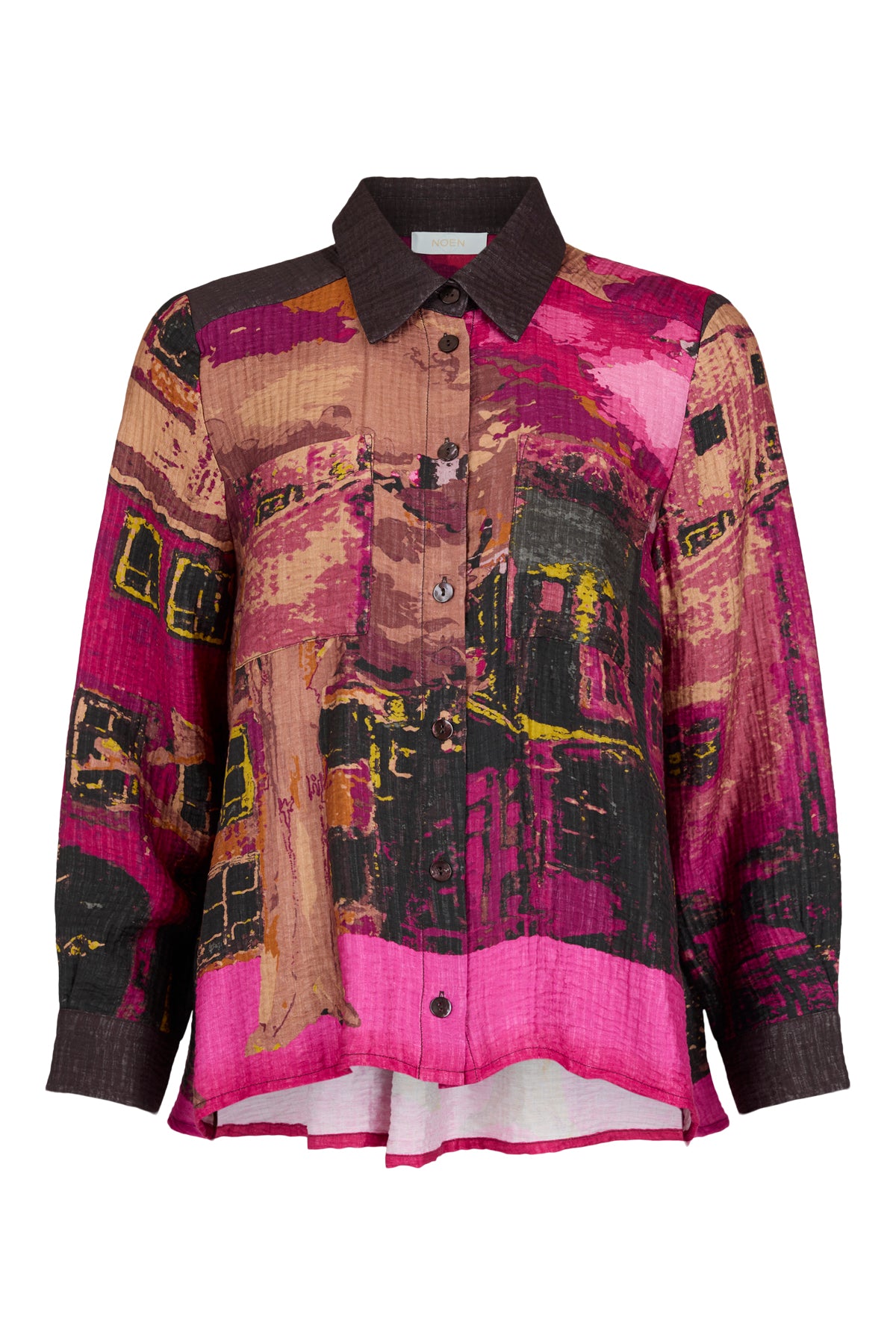 Border Print Blouse