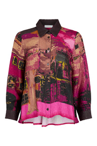 Border Print Blouse