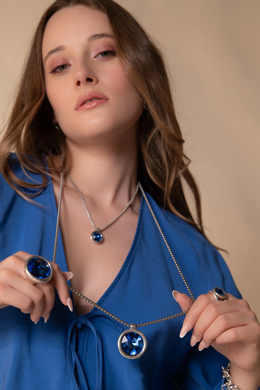 Ciclon Lunaris Necklace Azul