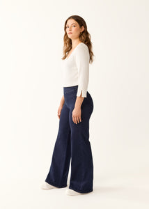 FDJ- BEYOND DENIM PULL-ON WIDE LEG