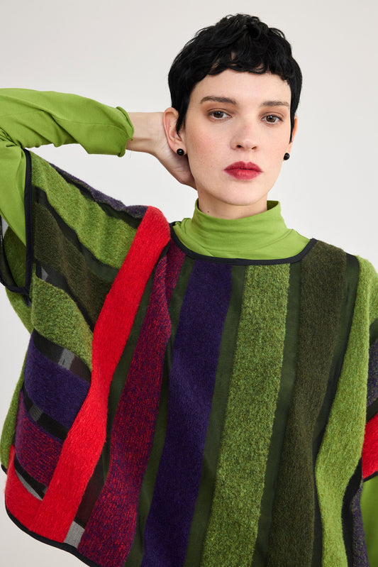 Colourful Stripe Burnout Topper
