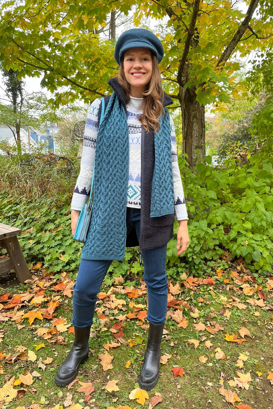 Fair Isle and Cable Scarf