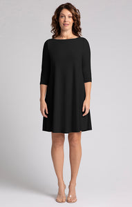 SYMPLI - NU TRAPEZE DRESS, 3/4 SLEEVE