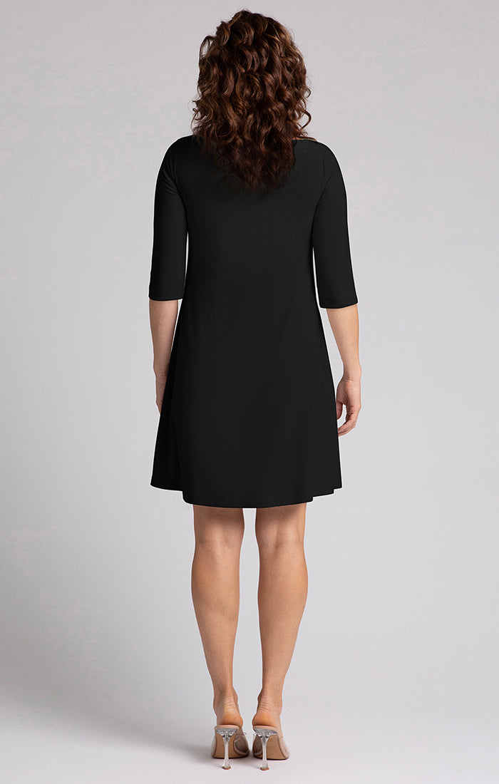 SYMPLI - NU TRAPEZE DRESS, 3/4 SLEEVE