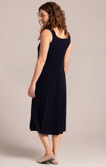 Load image into Gallery viewer, SYMPLI - SQ NECK FIT AND FLARE DRESS
