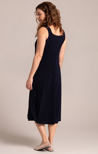 SYMPLI - SQ NECK FIT AND FLARE DRESS