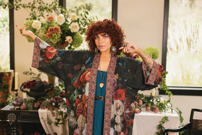 Flight of Fancy Opera Duster Kimono Robe Hummingbird - Suttles & Seawinds