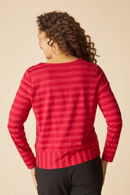 Seamed Tee in Wineberry