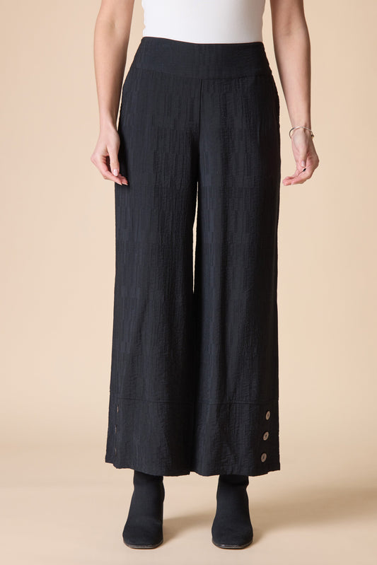HABITAT Button Hem Pant in Black