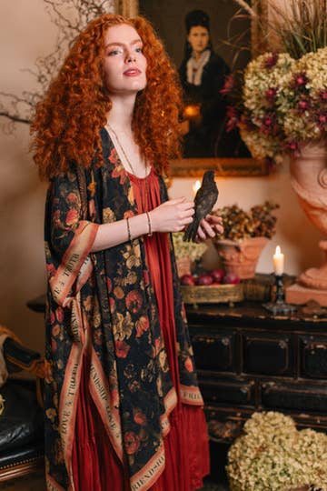 Heart of Gold Goddess Starduster Kimono w/ Sacred Heart - Suttles & Seawinds