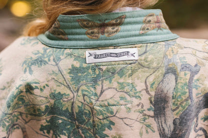 Earth & Sky Fleece Cottage Cardigan Kimono Jacket w/Trees - Suttles & Seawinds