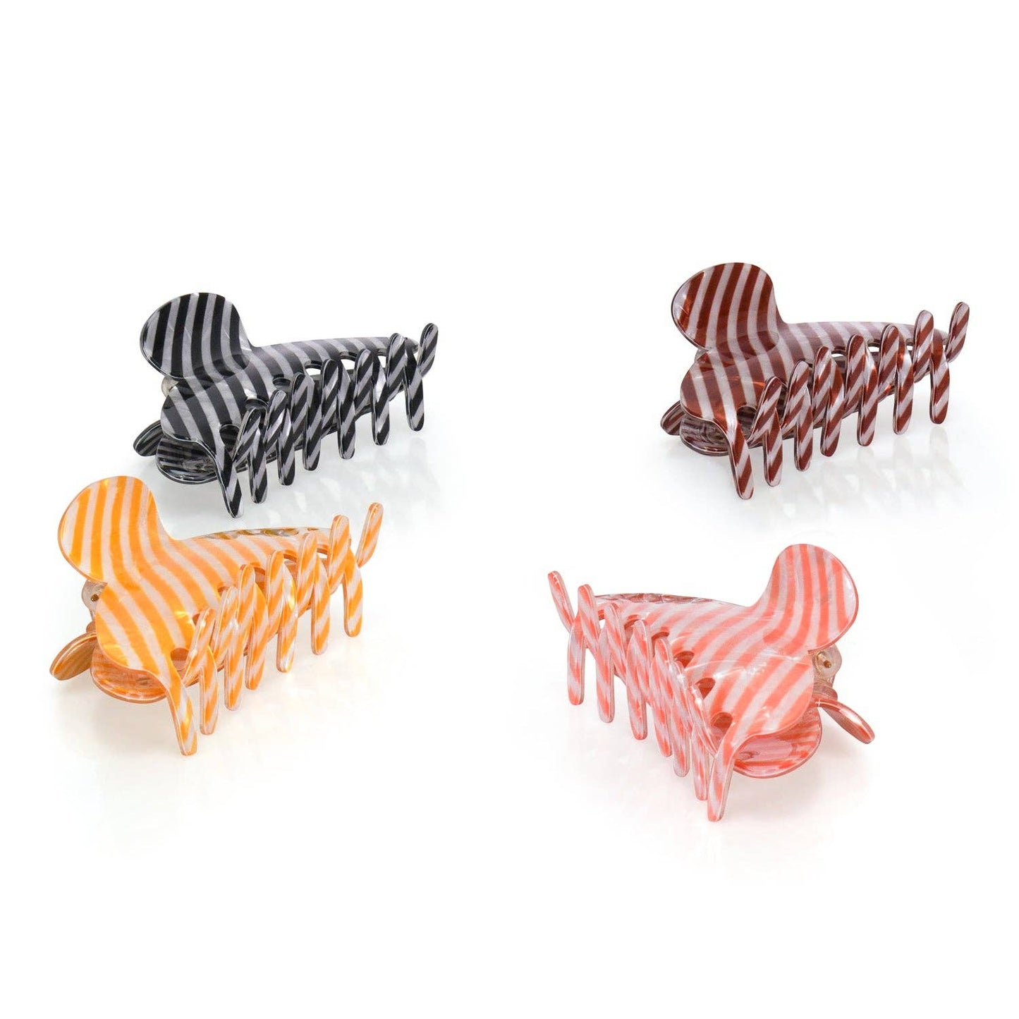 Stripe Acrylic hairclips - Suttles & Seawinds