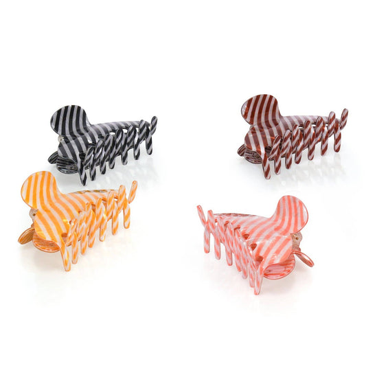 Stripe Acrylic hairclips - Suttles & Seawinds