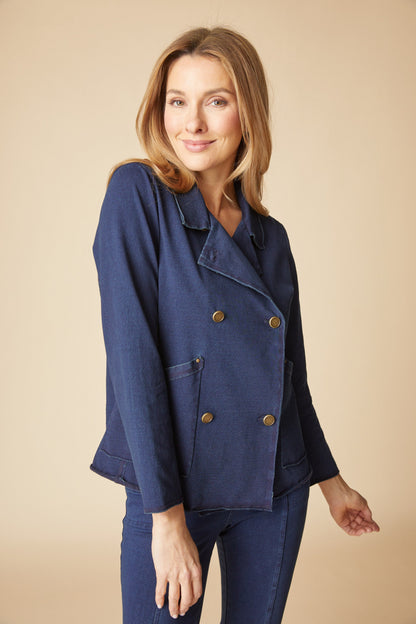 Double Breasted Jacket in Denim