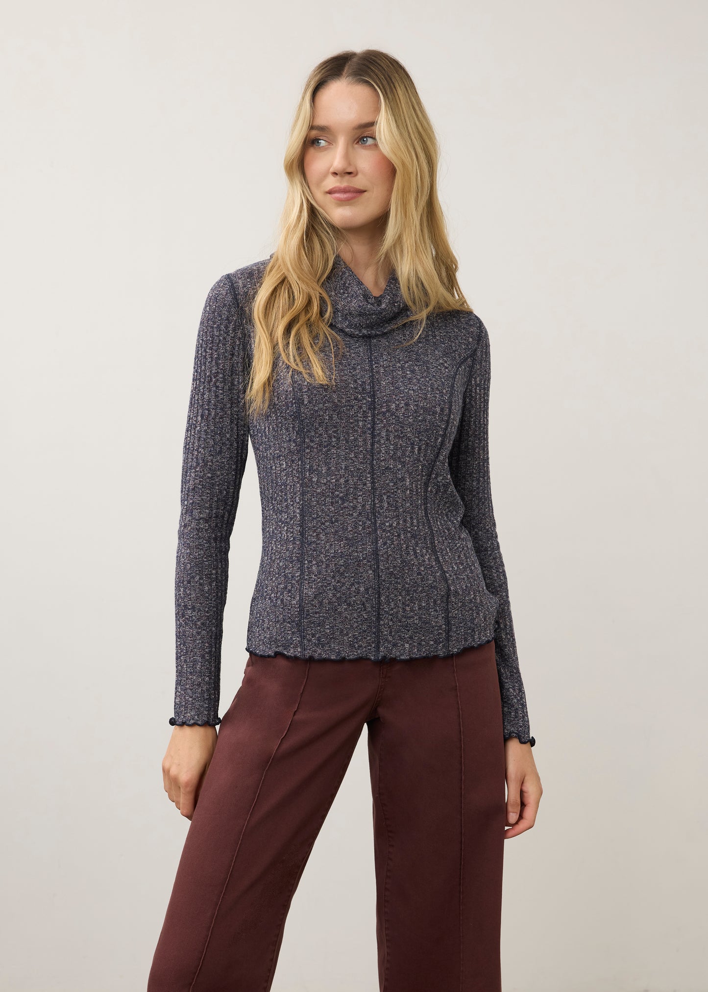 Long Sleeve Cowl Neck Top