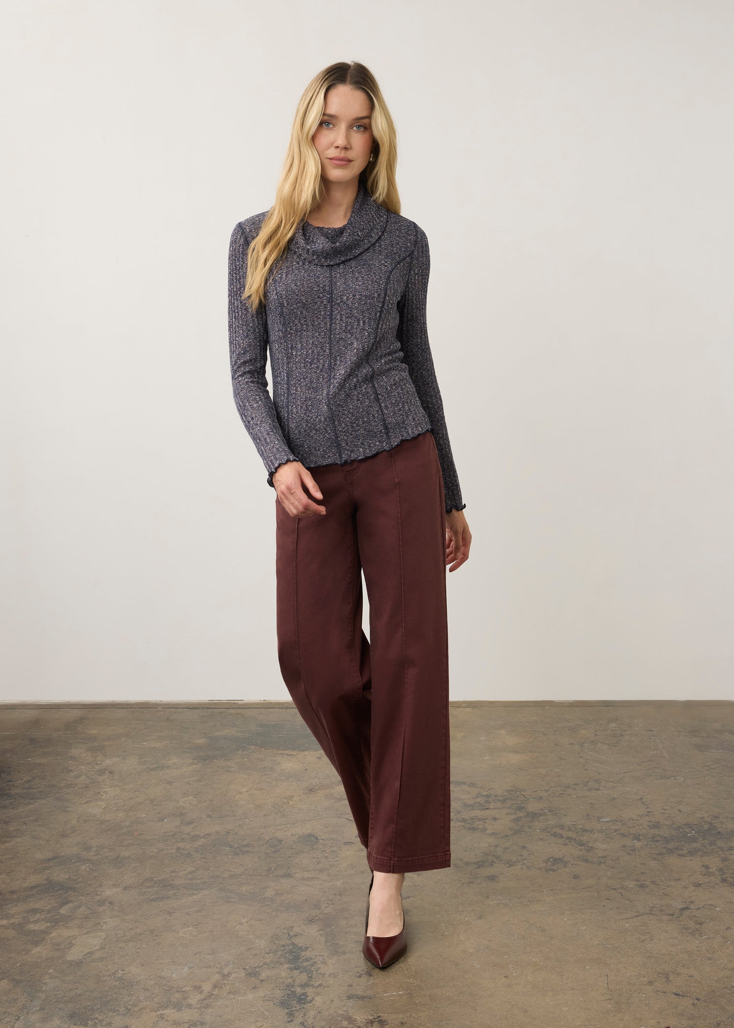 Long Sleeve Cowl Neck Top