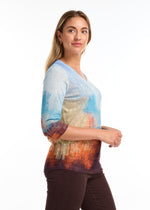 Load image into Gallery viewer, FDJ - 3/4 SLEEVE V-NECK TOP
