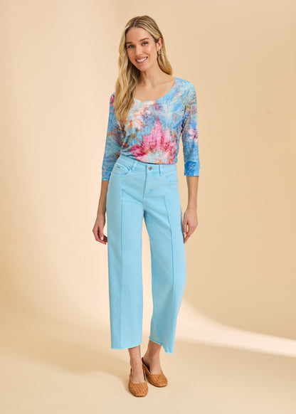 3/4 Sleeve Scoop Neck Top - Suttles & Seawinds
