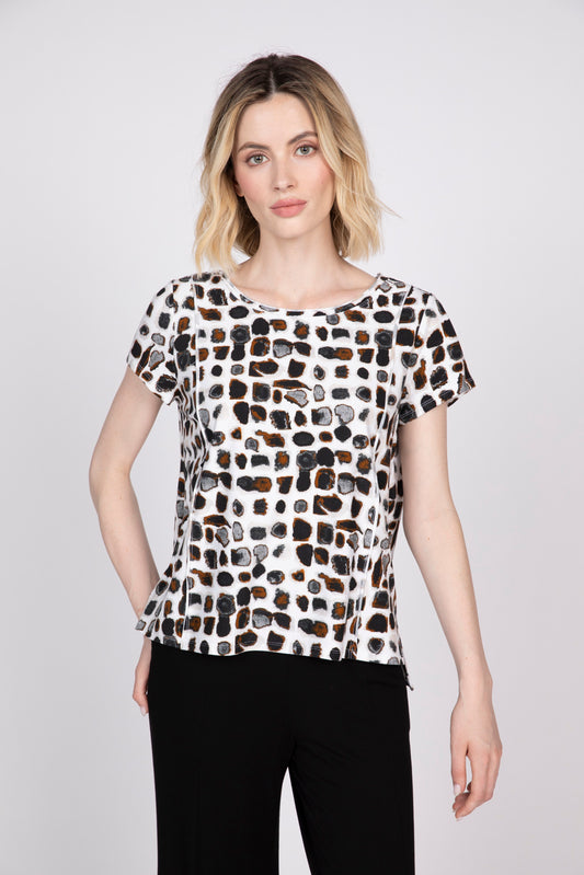 CAP SLEEVE TEE PRINT