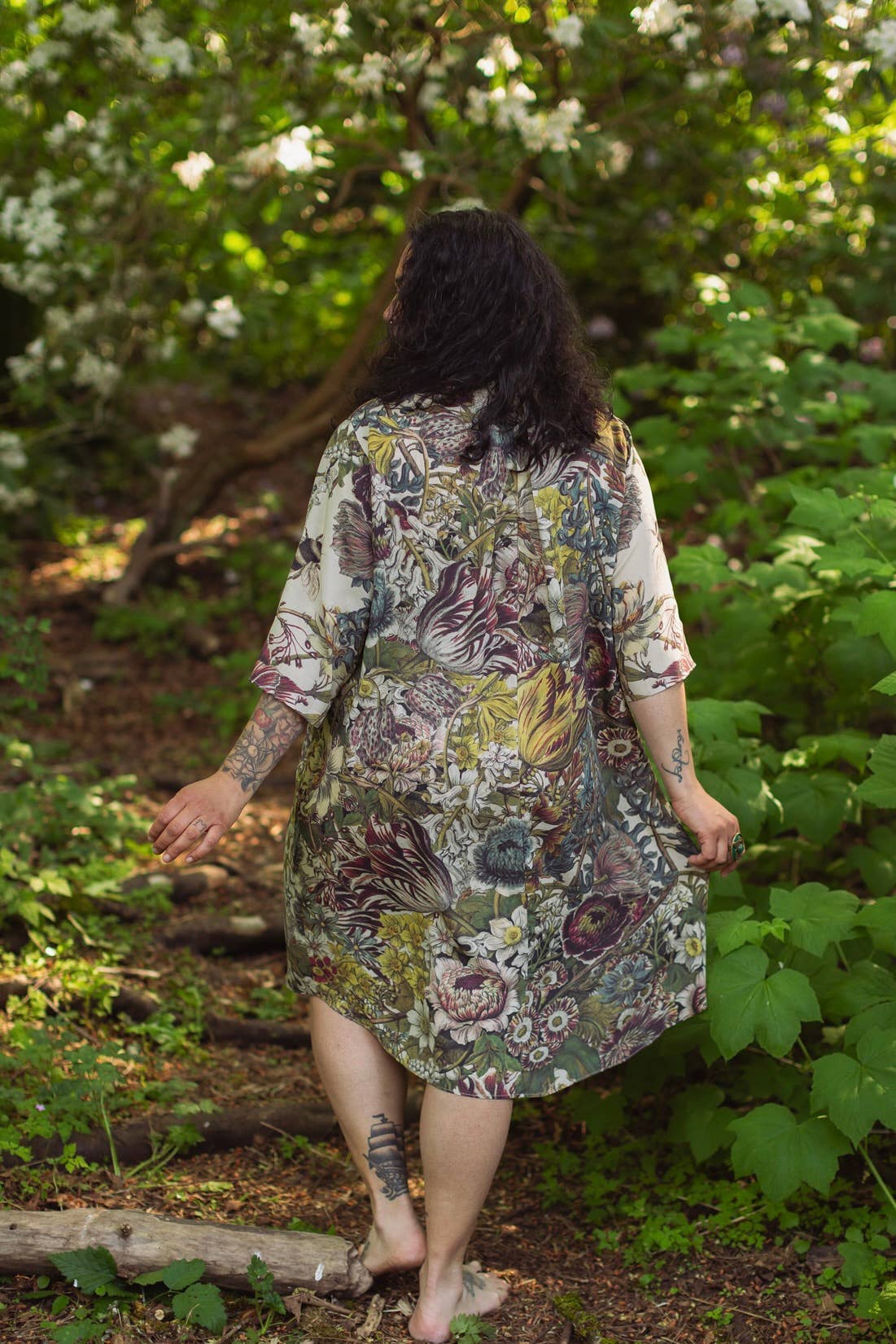 Love Grows Wild Artist Dress Tunic w/ Pockets, Bees & Floral - Suttles & Seawinds
