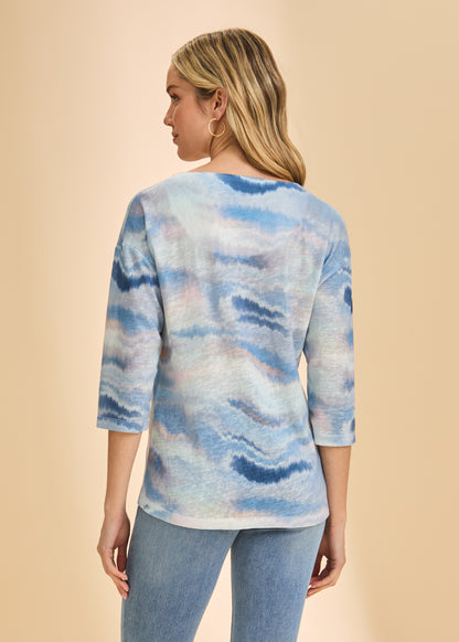 Drop Shoulder Notch Neck Top - Suttles & Seawinds