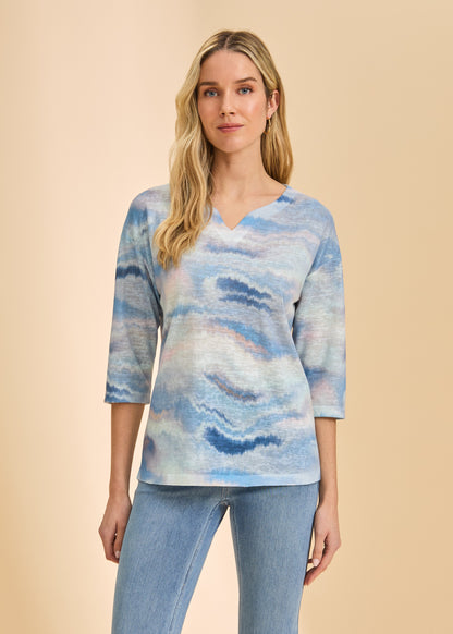 Drop Shoulder Notch Neck Top - Suttles & Seawinds