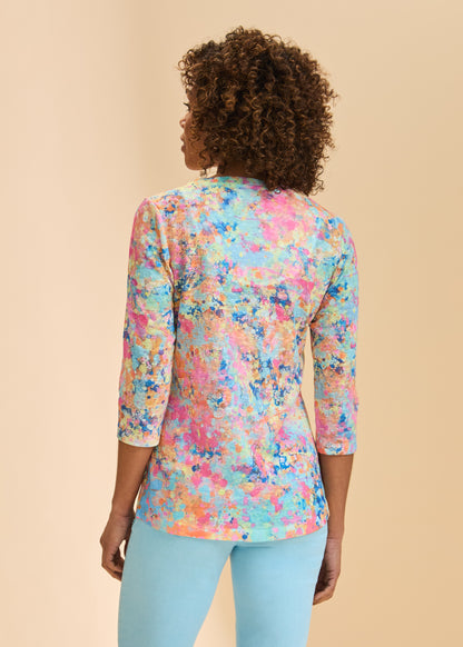 3/4 Sleeve V-Neck Top - Suttles & Seawinds