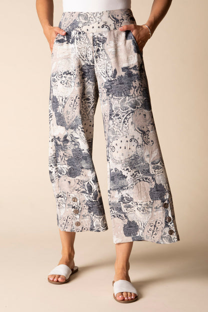 Button Hem Crop Pant - Suttles & Seawinds