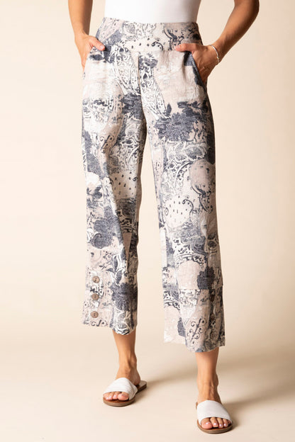 Button Hem Crop Pant - Suttles & Seawinds