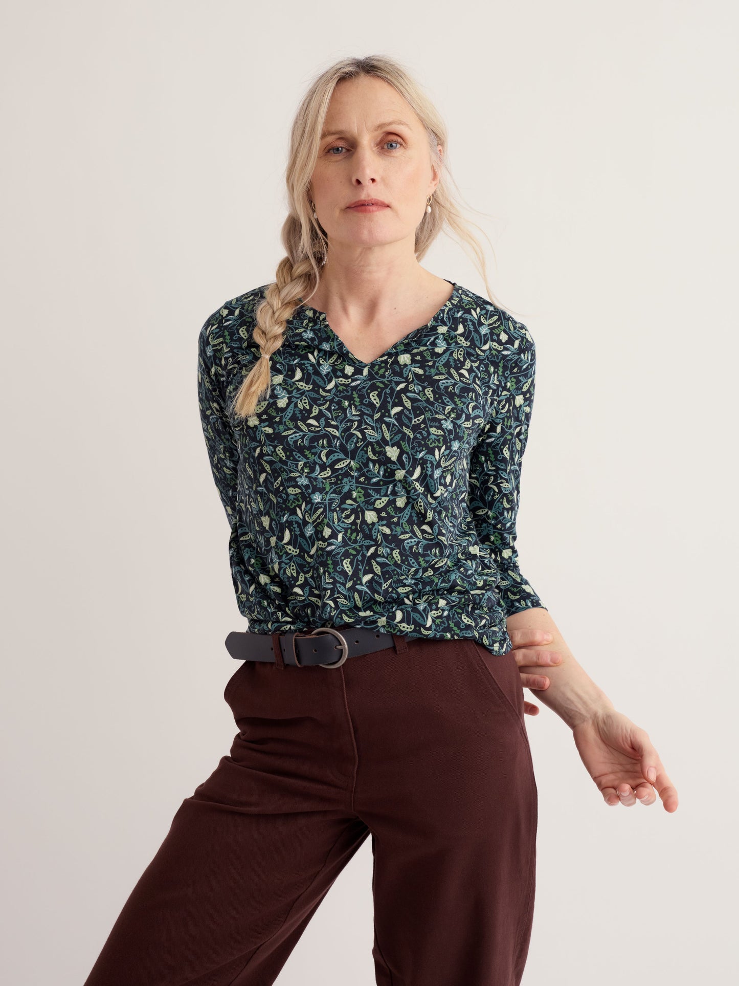 3/4 Kellow Top