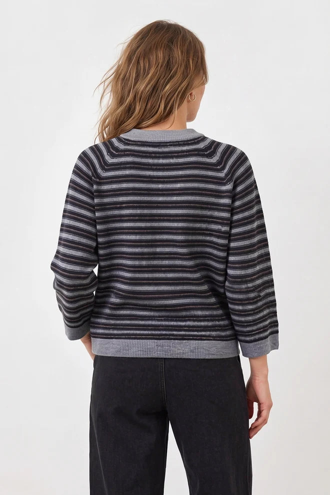 3/4 Sleeve Stripe Knit